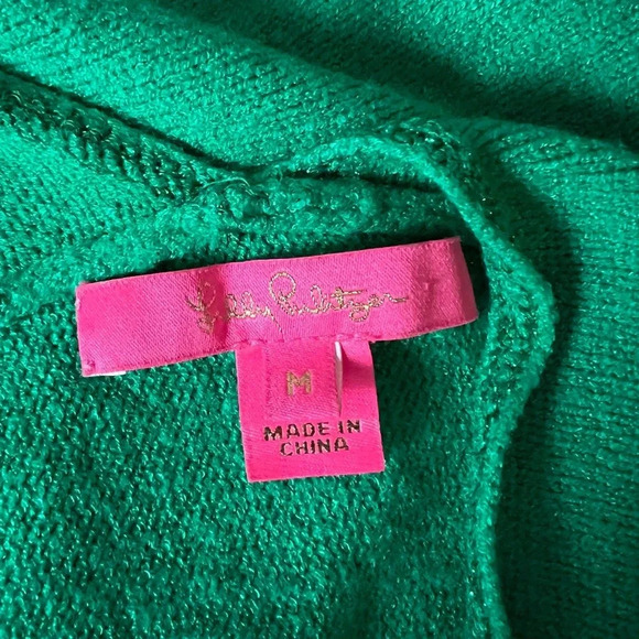 Lilly Pulitzer Green V-Neck Sweater - Picture 4 of 6